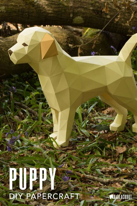 Fun 3D Paper Dog Template