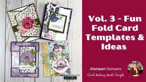 A variety of fun fold card templates