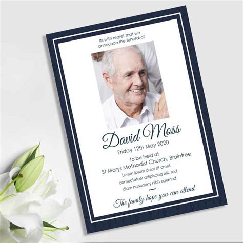 Funeral Announcement Template with Photo