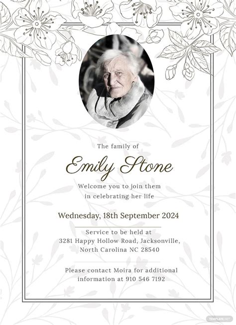 Funeral Announcement Template Mistakes