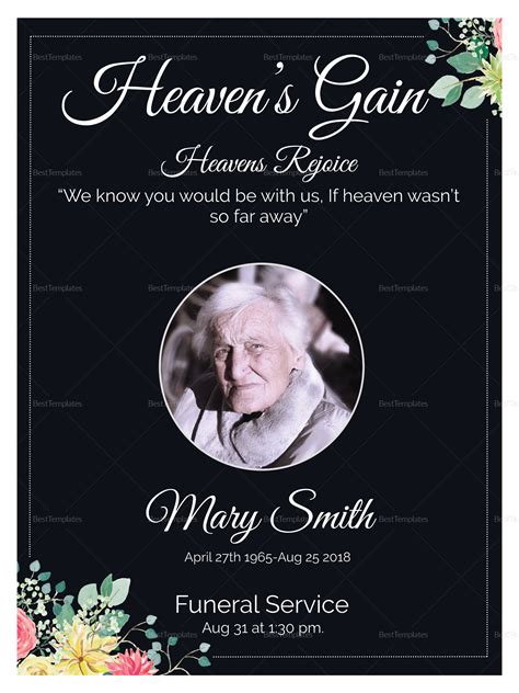 Funeral Announcement Templates