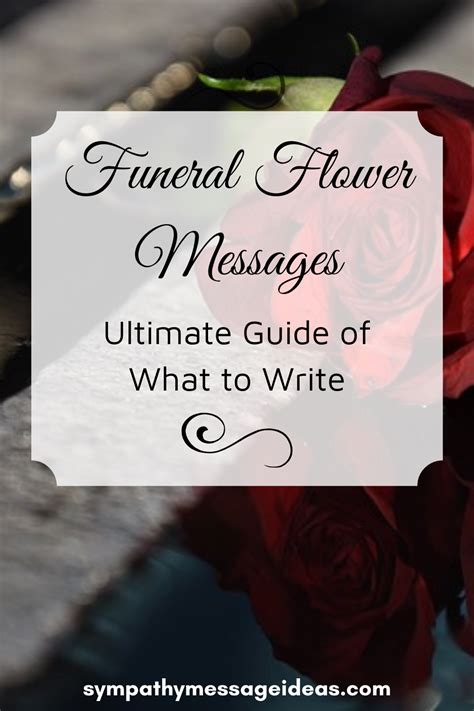 Funeral Message Ideas