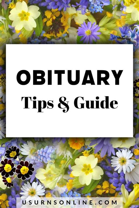 Funeral Obituary Writing Tips