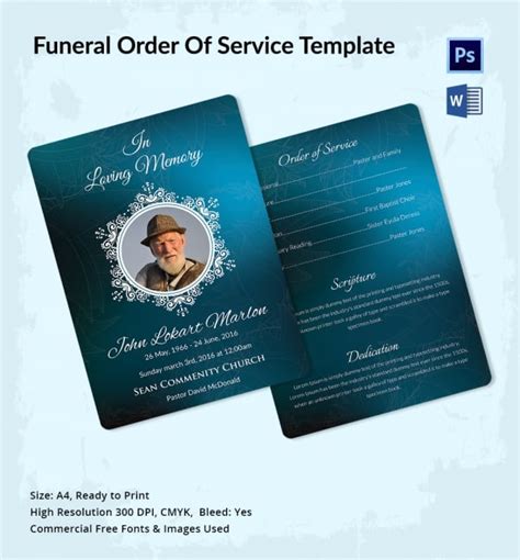 Funeral Order of Service Template 5