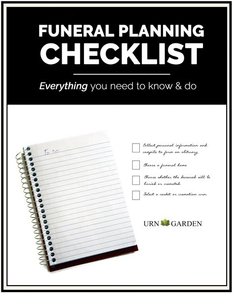 Funeral Planning Checklists