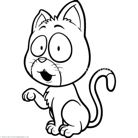 Funny Cat Coloring Page