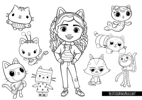 Gabby Dollhouse Coloring Page