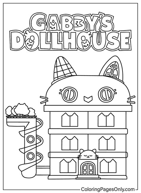 Gabby Dollhouse Coloring Page