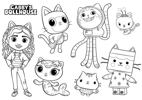 Gabby Dollhouse Coloring Pages