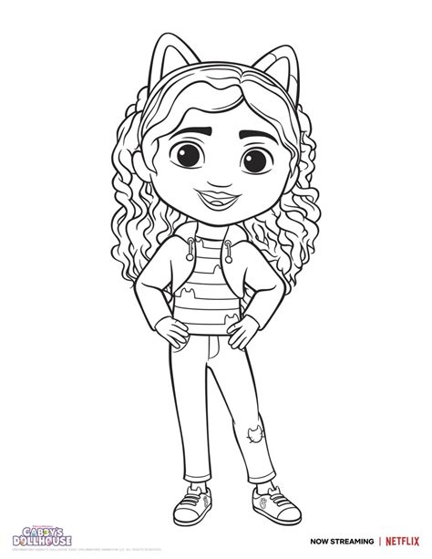 Gabby's Dollhouse Free Printable Coloring Pages For Kids