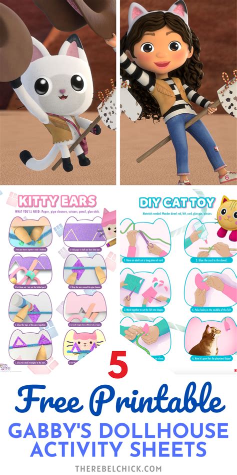 Gabby's Dollhouse Free Printables Activity Sheets