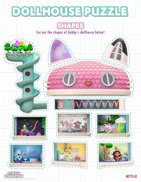 Gabby's Dollhouse Free Printables Mazes and Puzzles