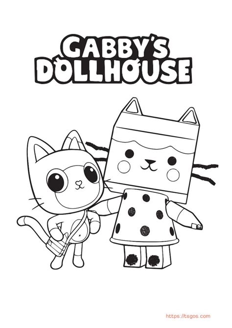 Gabby's Dollhouse Printable Coloring Pages For Kids