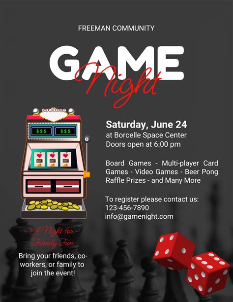 Game Night Flyer Template Example 3