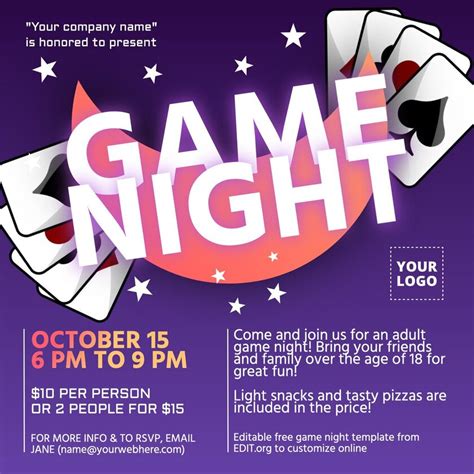 Game Night Flyer Template Free Download