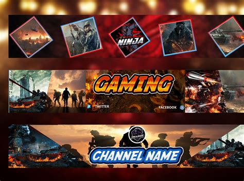 Gaming-Inspired Aesthetic YouTube Banners