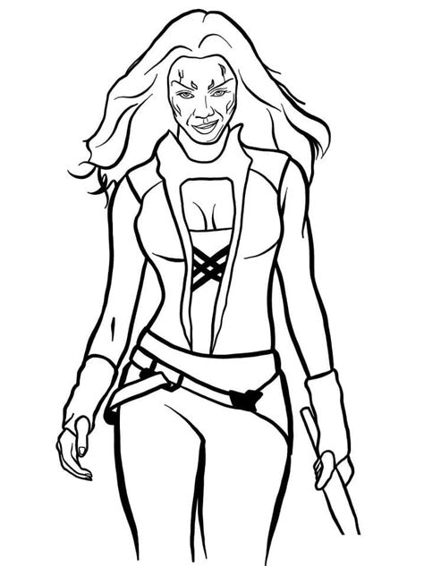 Gamora Coloring Pages