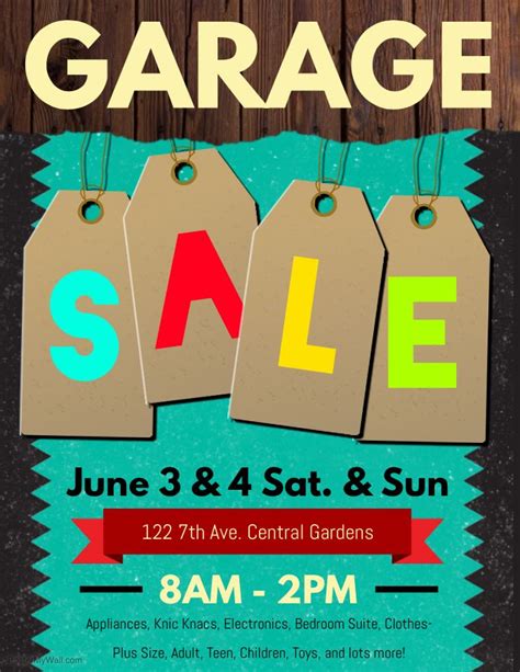 Garage Sale Flyer Template Free Download