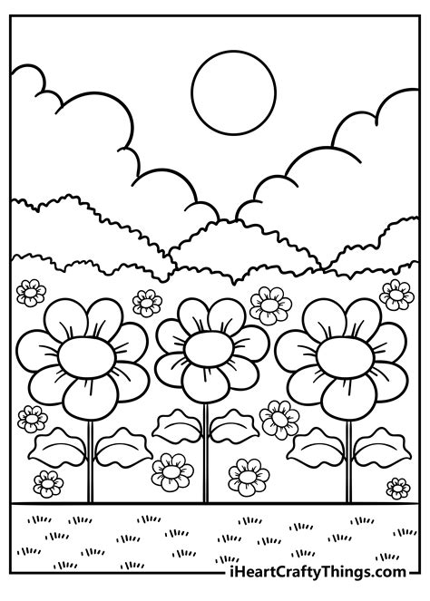 Garden Coloring Pages for Kids Printable