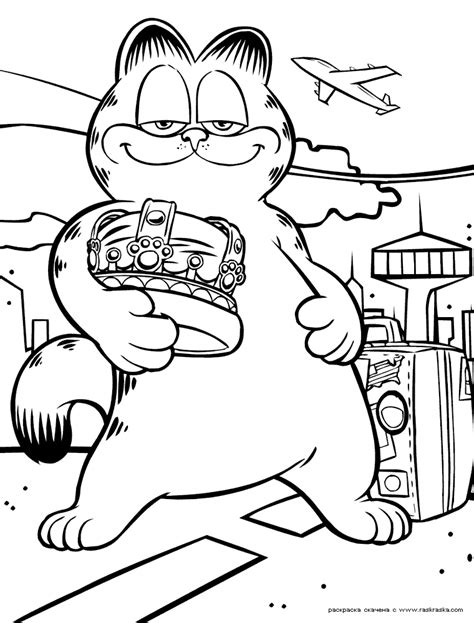 Garfield Scene-Based Coloring Pages