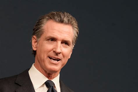 Gavin Newsom speaking with a journalist