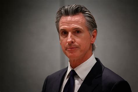 Gavin Newsom at a press conference