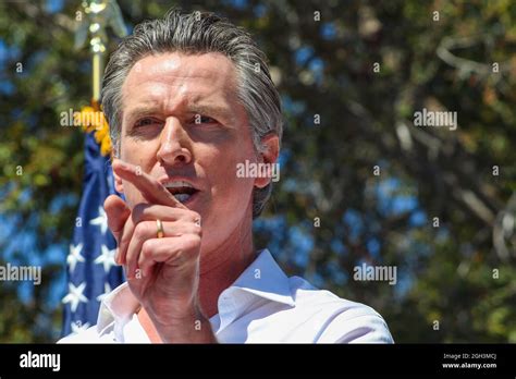 Gavin Newsom at a rally