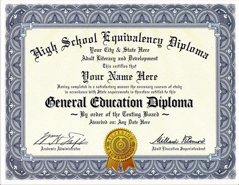 GED Certificate Image