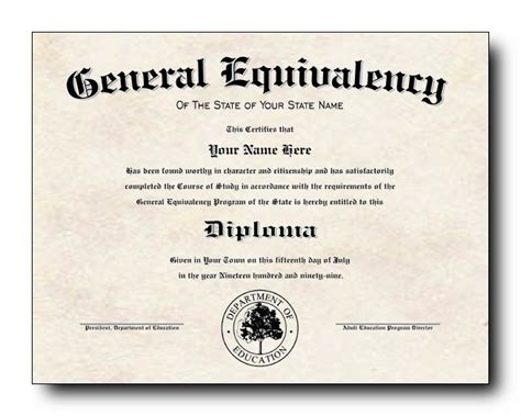 GED Printable Template