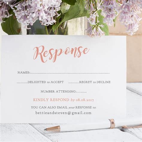 General Event RSVP Card Template