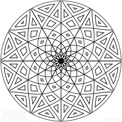 Geometric Coloring Pages For Teenagers