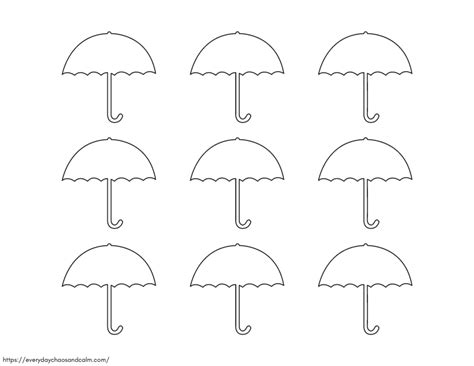 Geometric Umbrella Printable Template