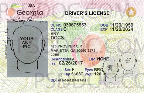 Georgia Drivers License Image 1