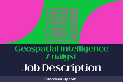 Geospatial Intelligence Analyst Responsibilities