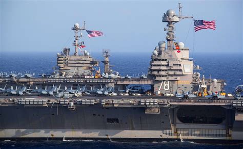 Gerald R. Ford-class and Nimitz-class aircraft carriers