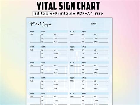 Geriatric Vitals Sheet Printable