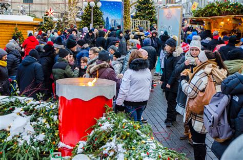 German Christmas Market Crowd in Quebec