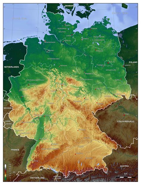 Description of Germany Geographical Map