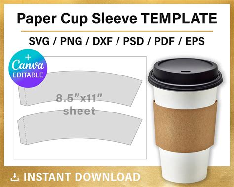 Get Your Coffee Cup Sleeve Template Now