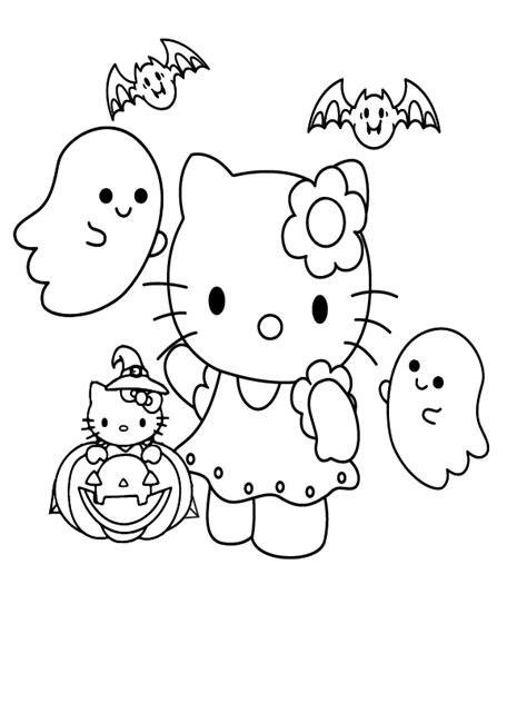 Ghostly Friends Coloring Page