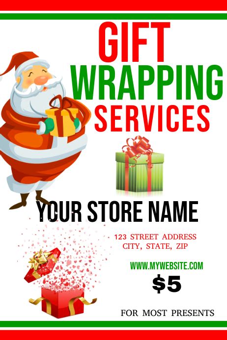 Gift Wrapping Flyer Template Design Software