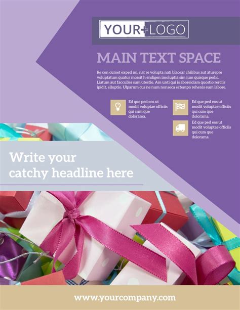 Gift Wrapping Flyer Templates Design