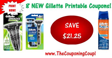 Gillette Coupon Deals