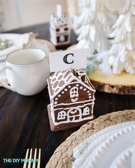 Gingerbread House Place Card Template