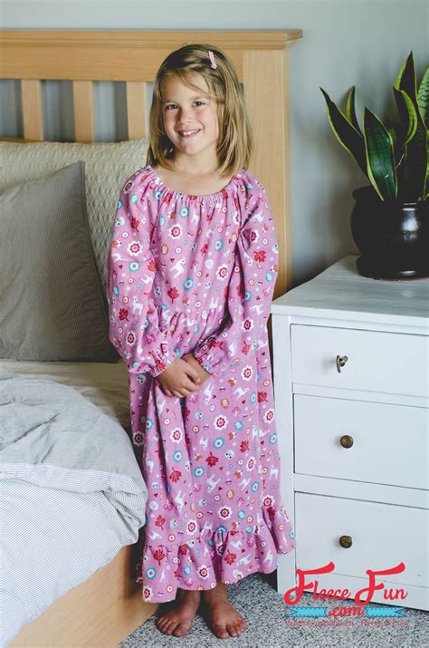 Girls Nightgown Pattern with Ruffles