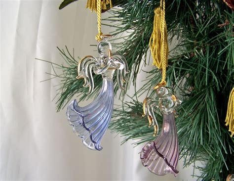 Glass Angel Christmas Ornaments