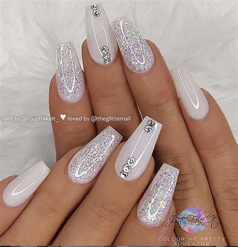 Glitter Coffin Nail