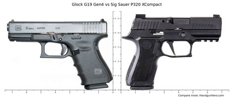 Glock 17 vs Sig P320 Size Comparison