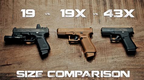 Glock 19 and Glock 19X Size Comparison Chart