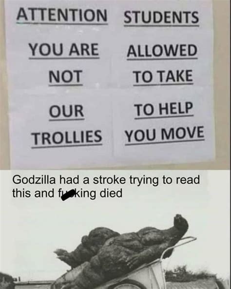 Godzilla Stroke Meme Template 6